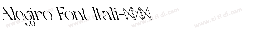 Alegiro Font Itali字体转换 Alegiro Font Itali字体转换